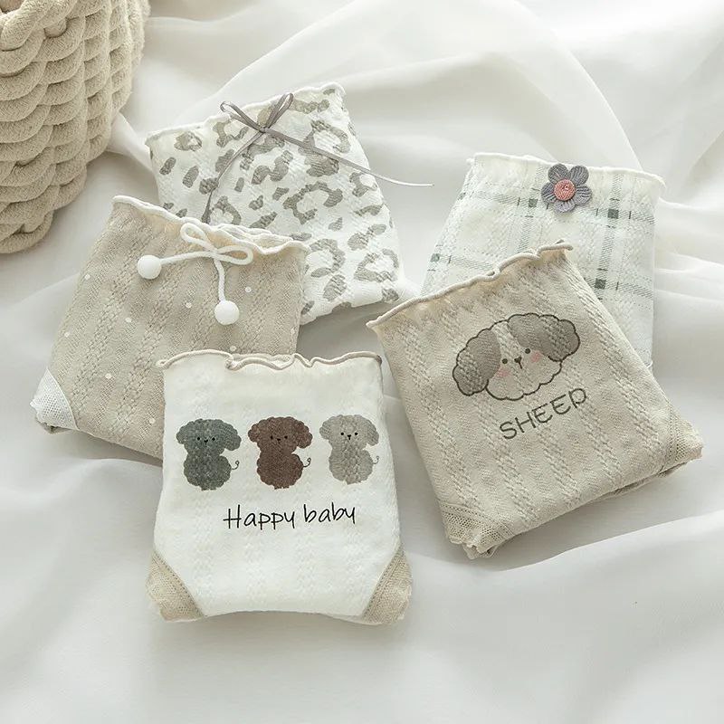 پک شورت اسلیپ عروسکی زنانه جنس کبریتی نخ پنبه (Cotton) - فری سایز 5 عددی